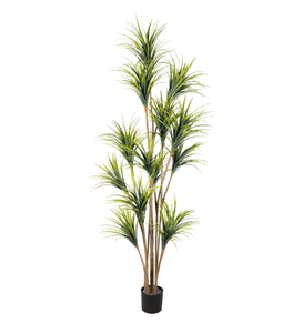lot 294 image: Brand New Anting Dracaena Tree 8.2ft Fake Tropical Plant for Home Decor $65.99 Retail