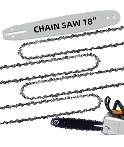 lot 299 image: Brand New 18 Chain Saw Chain and Bar Combo 2 Chains 1 Bar $36.99 Retail
