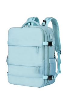 lot 301 image: Brand New Dikaslon Diaper Bag with Charging Port Travel Bag Blue $39.99 Retail