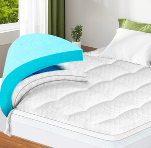 lot 312 image: Brand New Twin Dual Layer 3 Memory Foam Mattress Topper $109.99 Retail