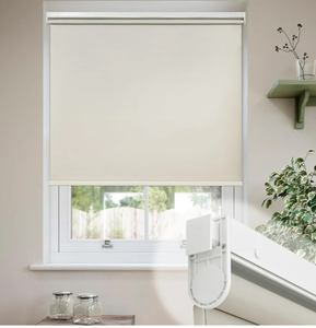 lot 347 image: Brand New Linkcoo White Blackout Cordless Roller Shades 32 x 79 $45.99 Retail