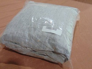 lot 22 image: Twin-Twin-XL 100% French Linen Duvet Cover Shadow Pinstripe