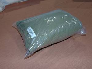 lot 32 image: Moss Full Queen French Linen and Cotton Duvet Cover & Sham Set