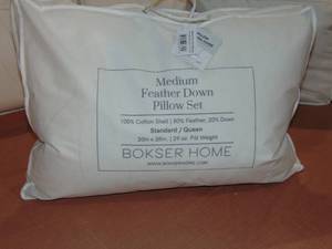 2 Pack Medium White Duck Feather & Down Pillow