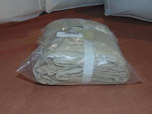 lot 47 image: Window Curtain Set  50 W x 96 L - Putty Heather 100% French Linen