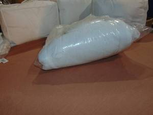 lot 80 image: Full Queen French Linen Comforter & Sham Set  Pillow Shams