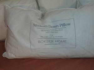 lot 99 image: King Luxury White Duck Down RDS Certified Machine Washable White Bed Pillow  BOKSER HOME
