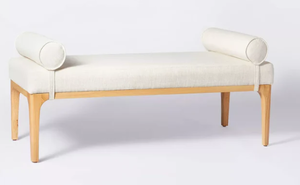 lot 6 image: Randolph Bench with Bolster Pillows