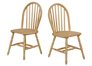 lot 21 image: 2PCS Better Homes and Gardens Autumn Lane Windsor Solid Wood Dining Chairs