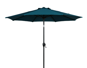lot 36 image: Better Homes & Garden 9ft Teal Round Outdoor Tilting Market Patio Umbrella