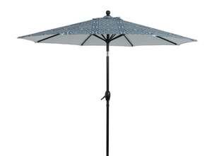 lot 38 image: Better Homes & Gardens 9 Blue and Green Medallion Patio Umbrella