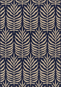 lot 53 image: Vintage Palms Rectangular Woven Indoor Outdoor Area Rug TanBlue - Threshold