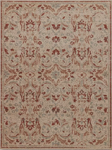 lot 59 image: Ornate Persian Outdoor Area Rug Orange - Threshold