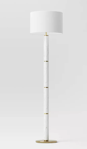 lot 76 image: Faux Marble Stick Floor Lamp - Threshold