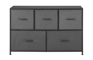 lot 124 image: Mainstays 5 Drawer Fabric Storage Dresser for Bedroom