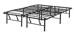 lot 129 image: Full Size Mainstays 14 High Quad Fold Steel Platform Bed Frame