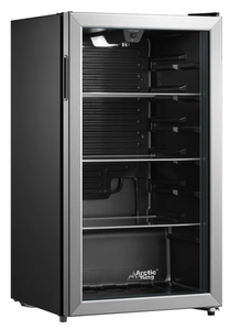 lot 139 image: Arctic King 115-Can Beverage Fridge & Cooler, Stainless Steel Look