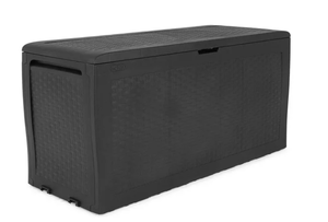 lot 203 image: Keter Samoa 71 Gallon Durable Resin Outdoor Deck Box Storage Organization