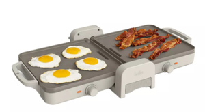 lot 272 image: bella Fold and Store Dual Temp Griddle Oatmilk 1200W Electric Hot Plate