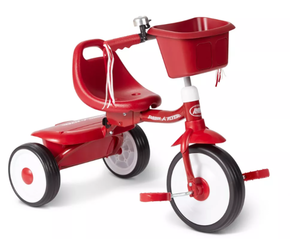 lot 279 image: Radio Flyer Fold 2 Go Trike with Bucket Steel Frame, Plastic Pedals, Ages 1.5-3 Years