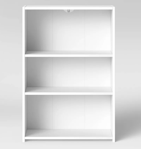 lot 185 image: 3 Shelf Bookcase - Room Essentials, White