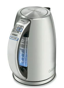 lot 297 image: Silver Cuisinart PerfecTemp Cordless Electric Kettle with Preset Temperature Controls