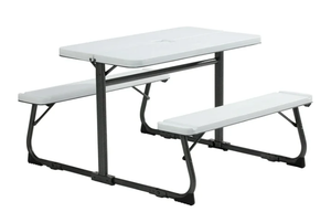 lot 415 image: Your Zone Folding Kids Picnic Activity Table for Ages 3-8, White
