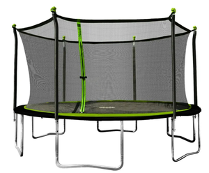 lot 436 image: Sportspower Bounce Pro 14 Round Trampoline with Safety Enclosure in Green and Black