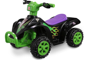 lot 439 image: Monster Jam 6V ATV Quad for Kids - Powerful and Safe Ride-On Toy with Rechargeable Battery - Forward and Reverse Driving - Max Weight Capacity of 55 LBS - Ages 2-3 Years