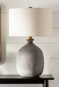 lot 442 image: Resin Table Lamp Gray (Includes LED Light Bulb) - Hearth & Hand