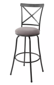 lot 446 image: Karson Adjustable Height X Barstool - Holli Furniture