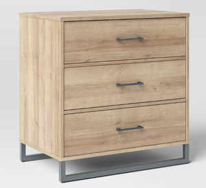 lot 448 image: Mixed Material 3 Drawer Dresser - Room Essentials