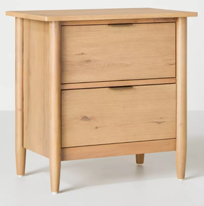 lot 455 image: 2 Drawer Modern Wood Nightstand - Hearth & Hand with Magnolia
