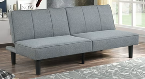 lot 475 image: Mainstays 66 Studio Futon, Gray Linen Upholstery