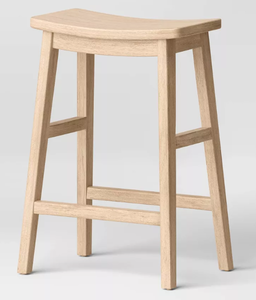 lot 477 image: Modern All Wood Counter Height Barstool - Threshold