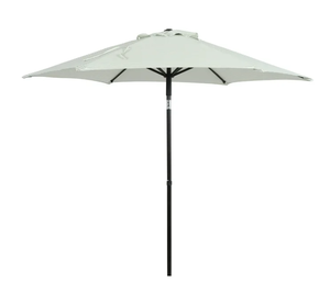 lot 495 image: Better Homes & Gardens 7.5 Green Ticking Stripe Push-Up and Tilt Patio Umbrella