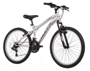 lot 498 image: Huffy Highland Mountain Bike - 24 Wheels - 21 Speeds - Silver