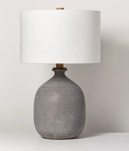lot 376 image: Resin Table Lamp Gray - Hearth & Hand