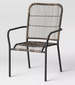 lot 386 image: LOT OF 2 Latigo Stackable Patio Chair Gray - Threshold