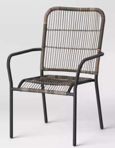lot 388 image: LOT OF 2 Latigo Stackable Patio Chair Gray - Threshold