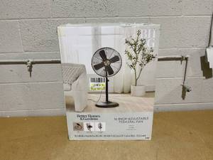 lot 104 image: Better Homes & Gardens 3 Speed 16 Inch Vintage Metal Stand Fan