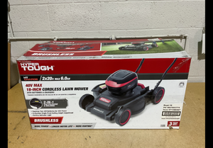 lot 134 image: Hyper Tough 2x20 Volts Max 18-Inch Brushless Side-discharge Mower