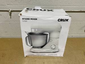 lot 81 image: Crux 5.3-Qt. 300-Watt Tilt-Head 12-Speed Stand Mixer
