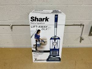 lot 84 image: Shark Navigator Lift-Away Deluxe Upright Vacuum - Blue NV360 HEPA Filter, Pet Hair, Multi-Surface, 25 Cord