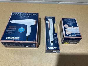 lot 259 image: LOT OF 3 Conair Hair Tools
