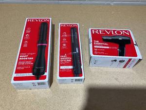 lot 266 image: LOT OF 3 Revlon Hair Tools