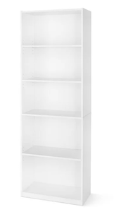 lot 123 image: Mainstays Framed 5-Shelf Bookcase with Adjustable Shelves