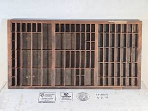 lot 147 image: Antique Wooden Typesetting Tray approx. 32 long