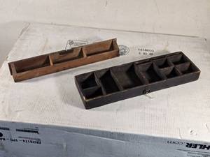 lot 170 image: Wooden Storage Trays or Vintage Cash Register Drawers