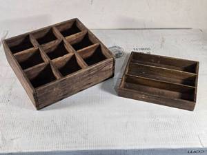 lot 172 image: Wooden Storage Organizer with Dividers